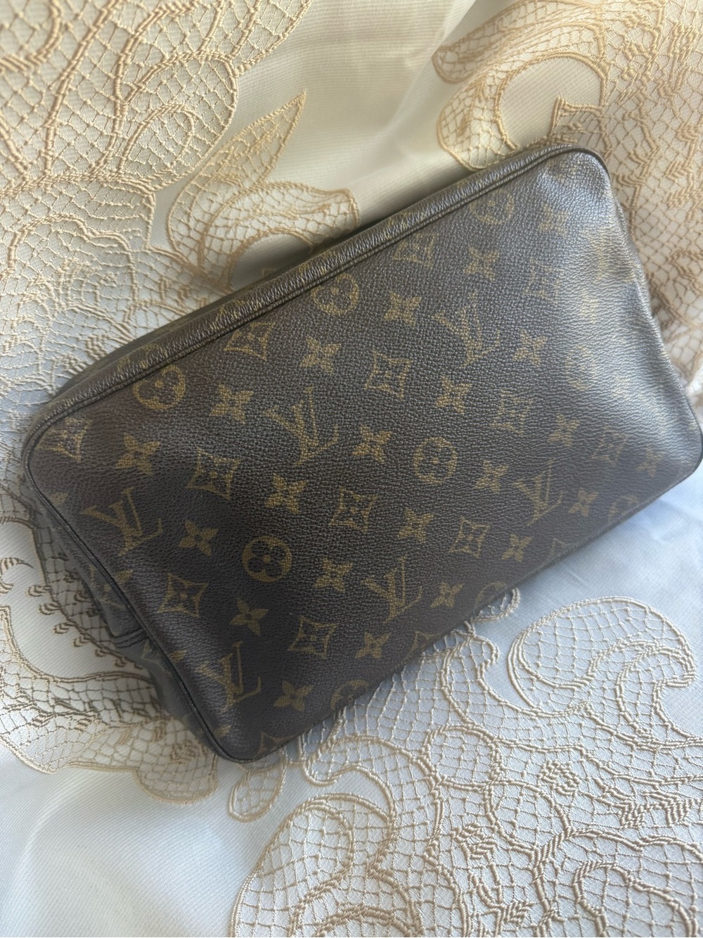 Vintage 80s Louis Vuitton Trousse Monogram Canvas Toiletry Pouch